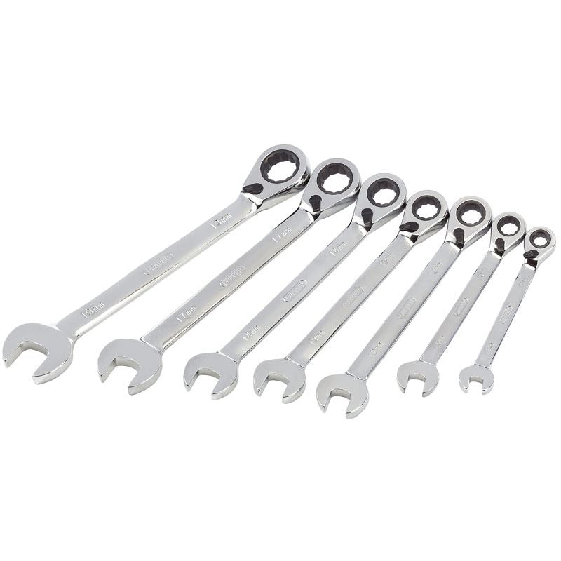 Draper Metric Ratcheting Combination Spanner Set (7 piece) -No. 51179