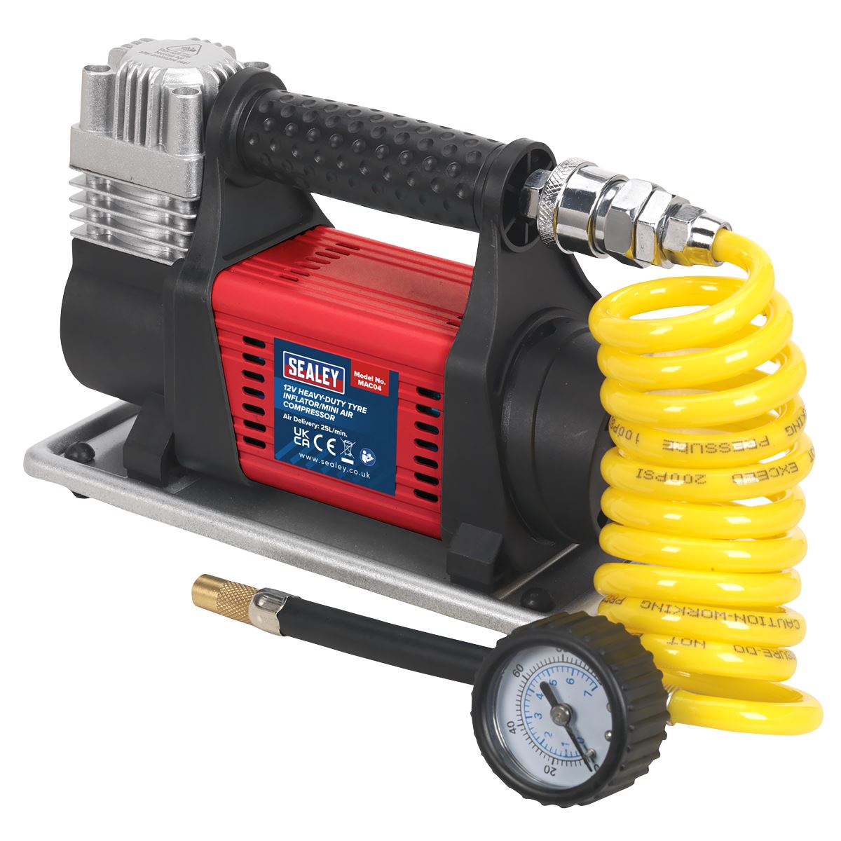 Sealey Tyre Inflator/Mini Air Compressor 12V Heavy-Duty MAC04