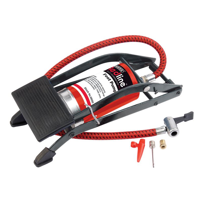 Draper Car/Bike/Motorcycle Wheel Tyre Air Inflation/Inflator Foot Pump - 68092