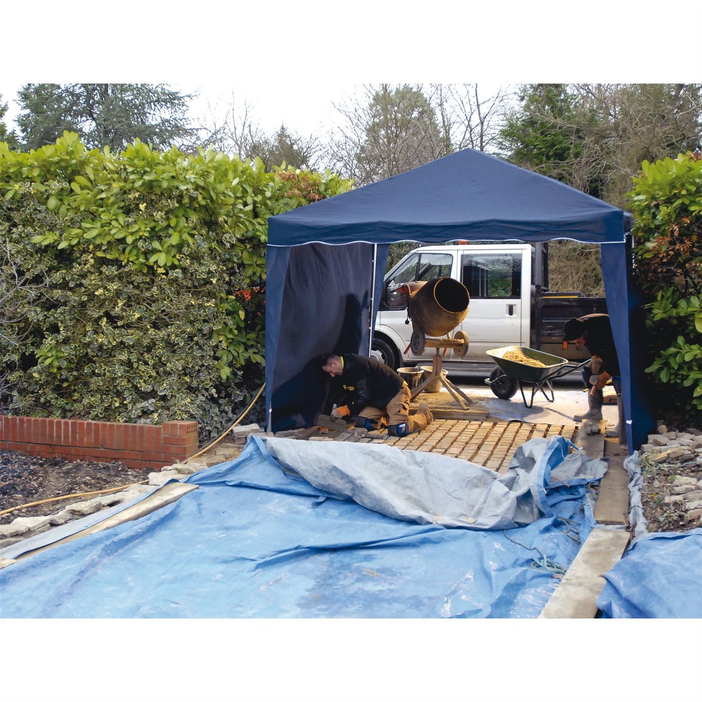 Draper 2 x Blue Gazebo Side Panels (3m x 1.9m) AGAZ1B - 02577