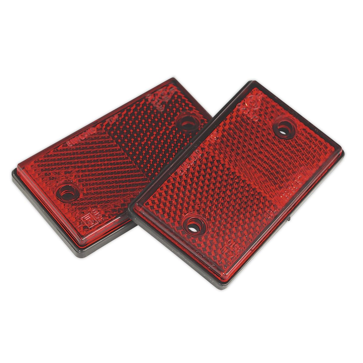 Sealey Reflex Reflector Red Oblong Pack of 2 TB24