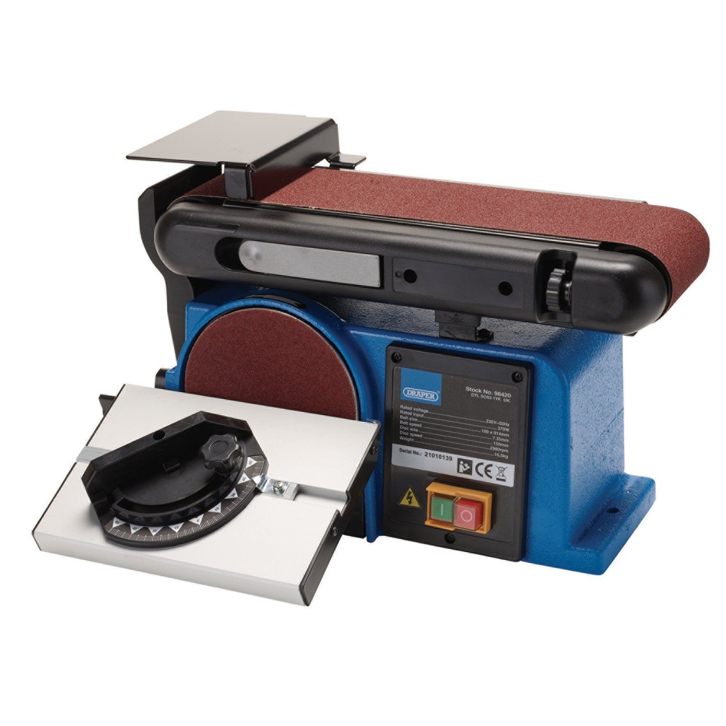 Draper 230V Belt and Disc Sander, 370W BDS370D (98420)