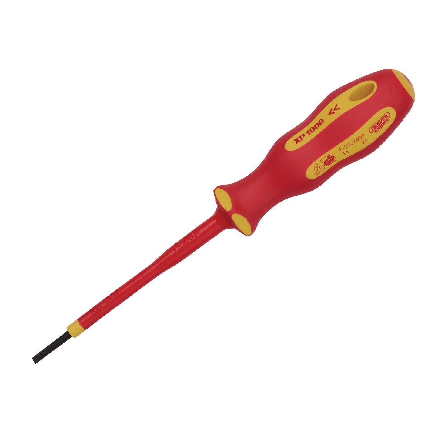 Draper Ergo Plus VDE 2.5mm x 75 mm Plain Slot Screwdriver - 64367