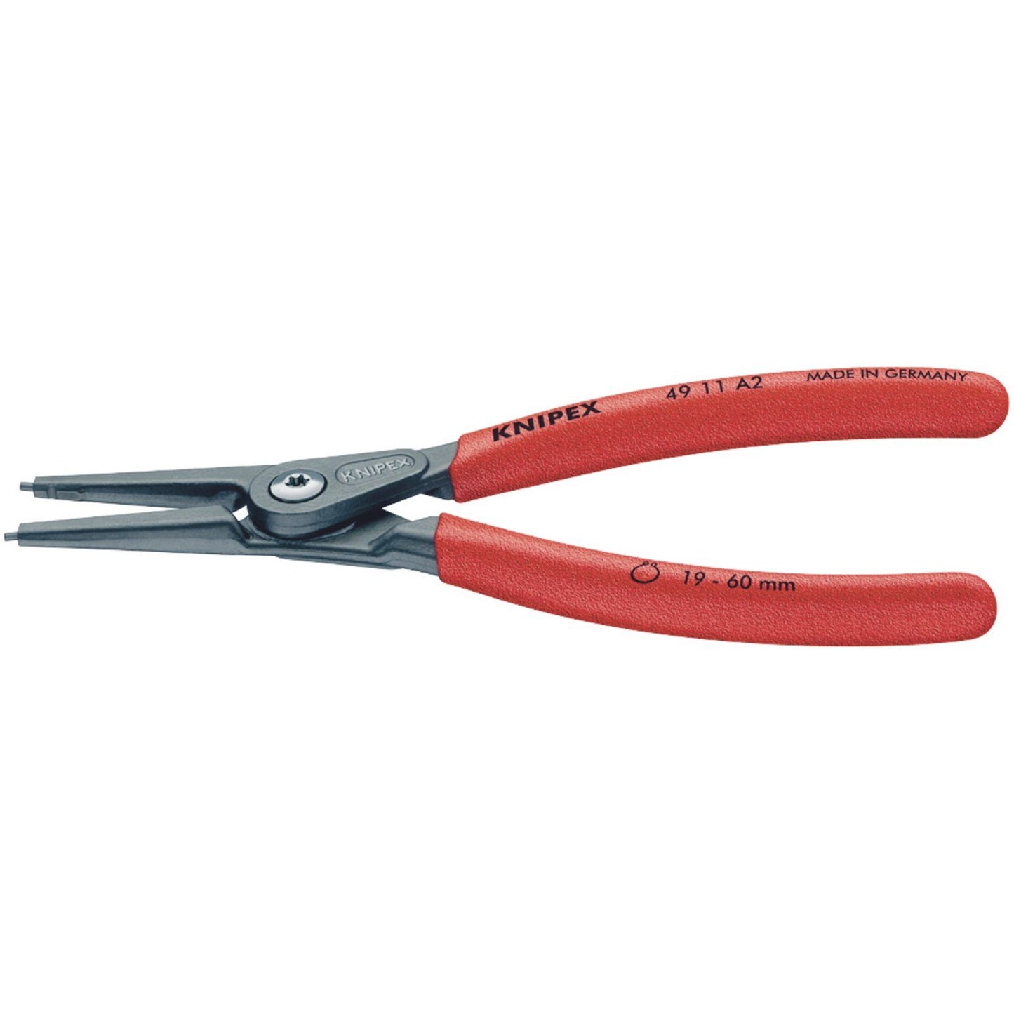 Draper 1x Knipex 180mm External Straight Tip Circlip Pliers 19 - 60mm Capacity - 75090