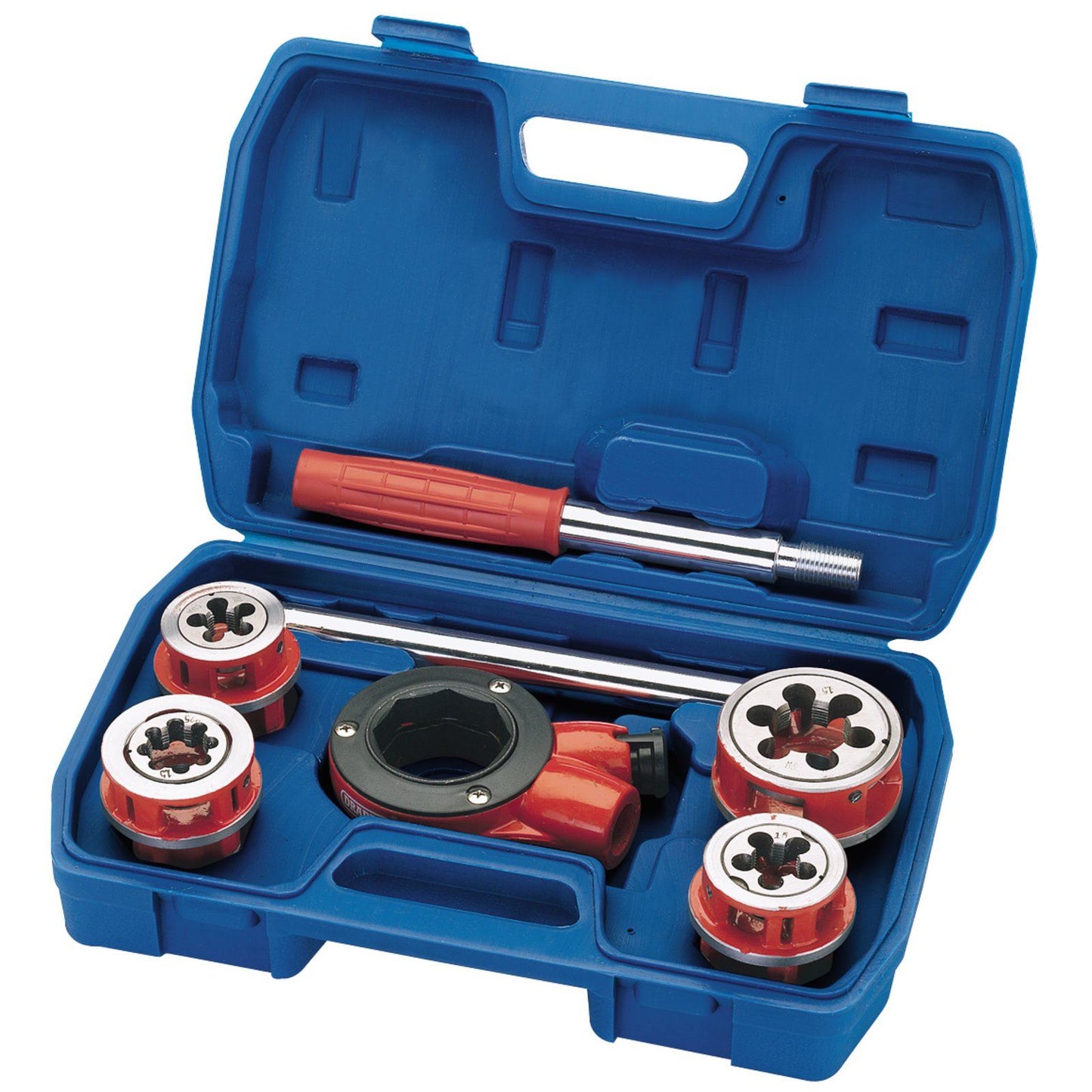 Draper 7 Piece Metric Plumbers Threading Ratchet Pipe Cutting Kit. 22496