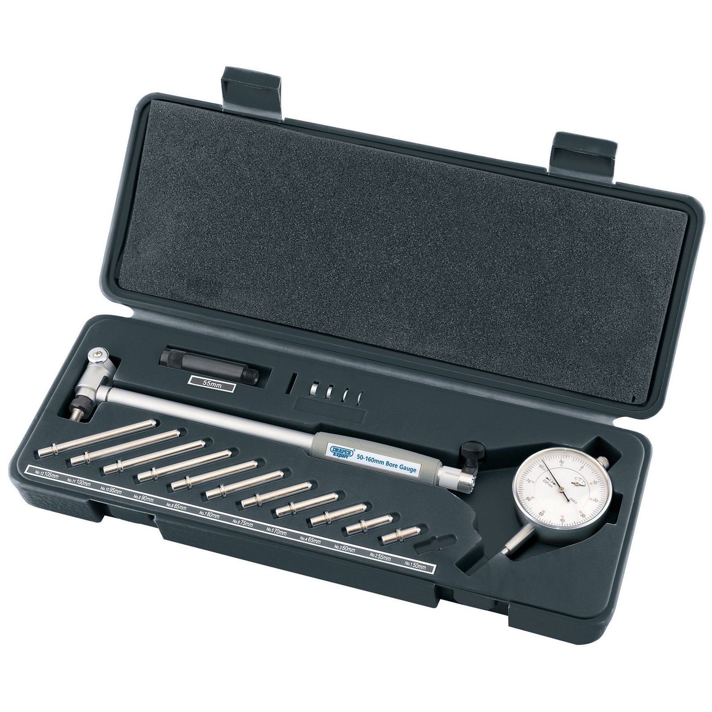 Draper 02753 Expert Bore Gauge Set 50-160mm (18 Piece)