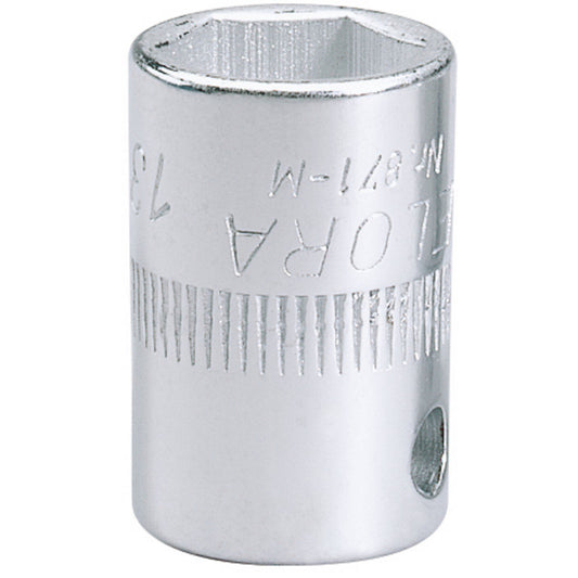 Draper 871-M 13mm 3/8 Square Drive Elora Hexagon Socket - 15228