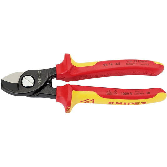 Knipex 95 17 165 VDE Fully Insulated 1000V Cable Cutter Cutting Shears 165mm - 32014
