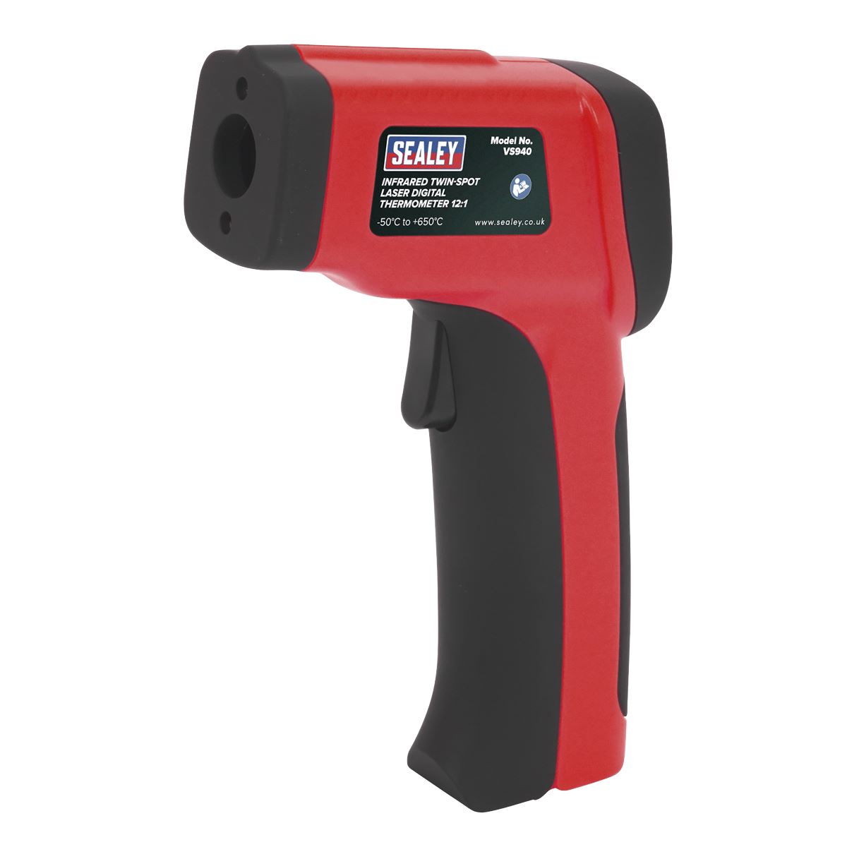 Sealey Infrared Twin-Spot Laser Digital Thermometer 12:1 VS940