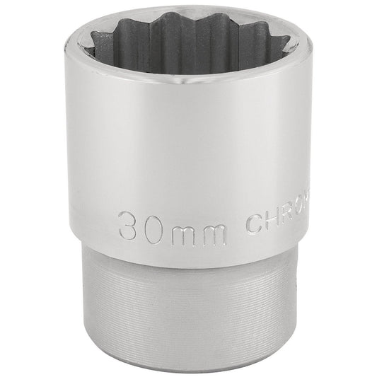 Draper Expert Quality Chrome 3/4" Square Drive 12 Point Socket - 30mm - 16698