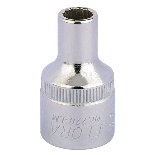 Draper 24533 8mm 1/2" Square Drive Elora Bi-Hexagon Socket