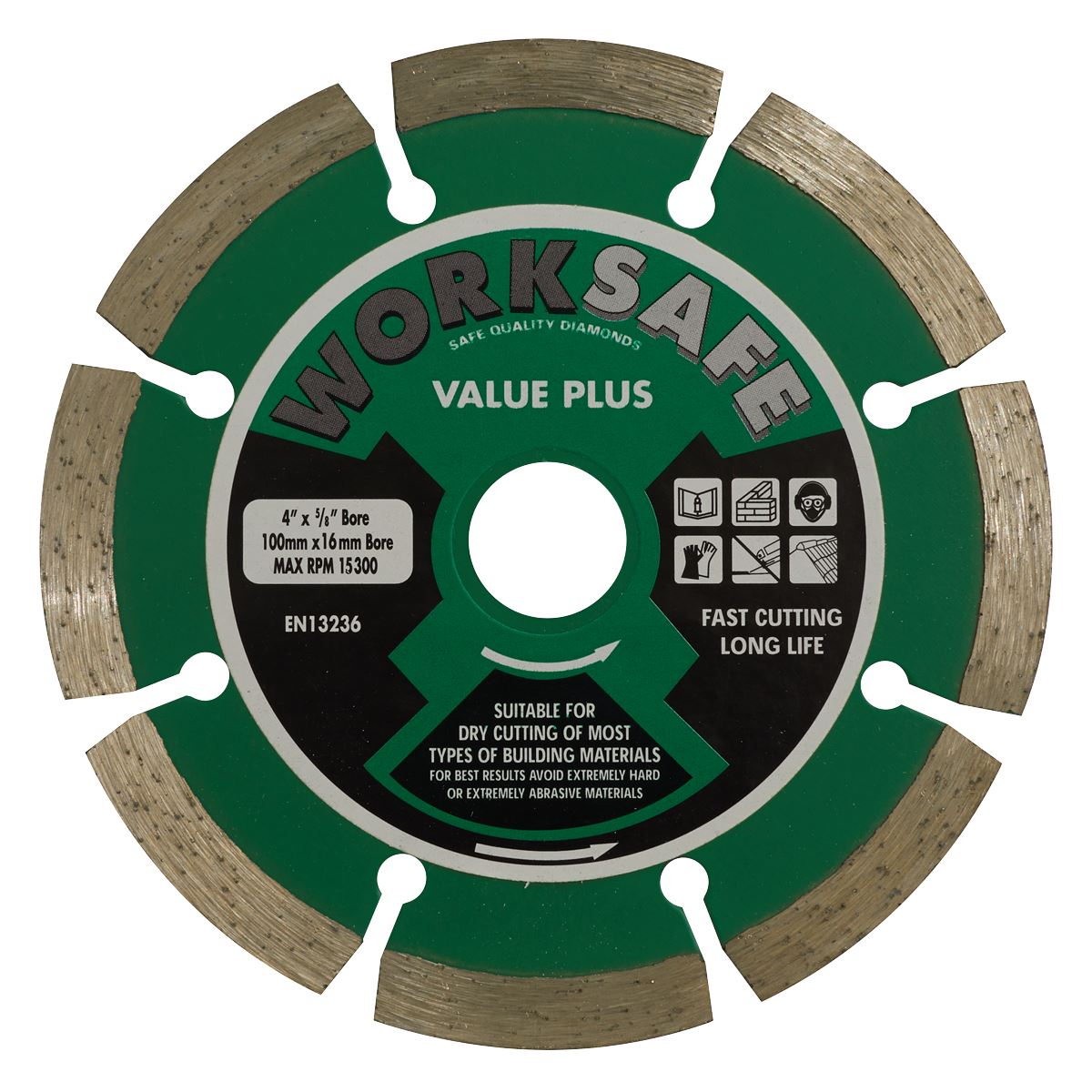 Sealey Value Plus Diamond Blade 100 x 16mm WDVP100