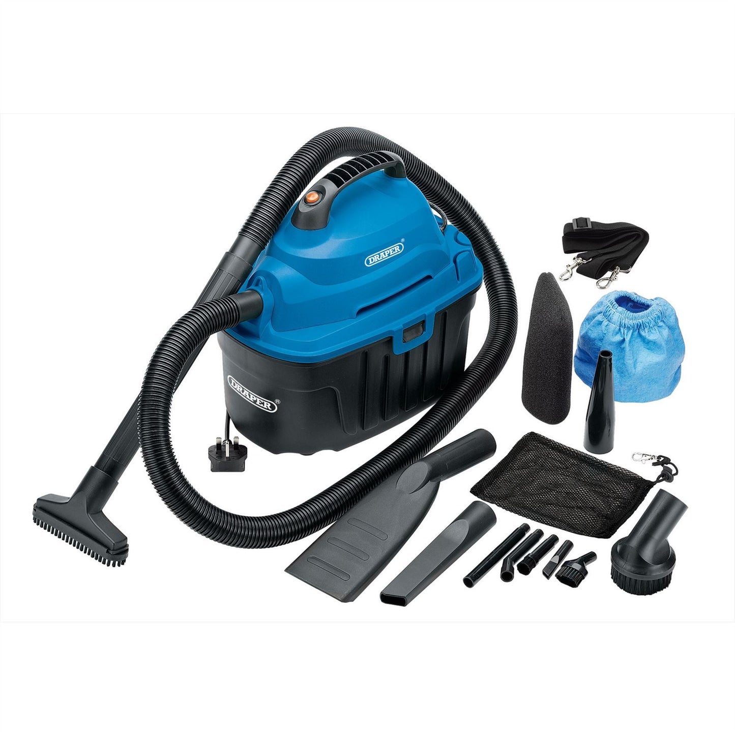 Draper 10L 1000W 230V Car Cleaner Wet And Dry Hoover/Vacuum Cleaner (06489)