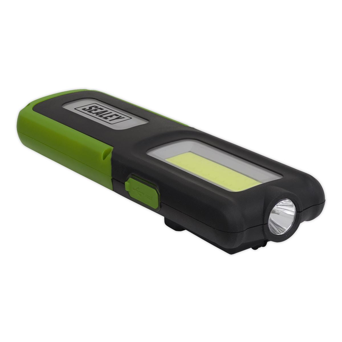 Sealey R/Charge Inspection Light 5W COB & 3W LED & Power Bank-Green LED318G