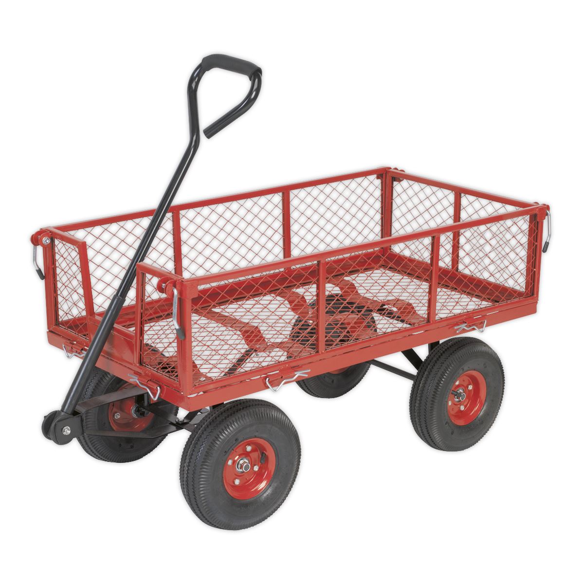 Sealey Platform Truck with Removable Sides Pneumatic Tyres 200kg CST997