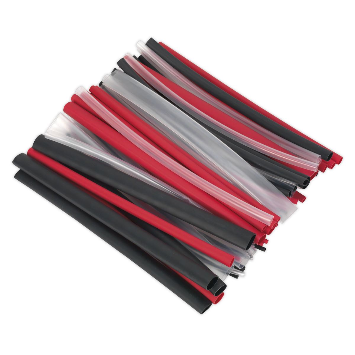 Sealey Heat Shrink Tubing Asstmt 72pc Mixed Colours Adh Lined 200mm HSTAL72MC