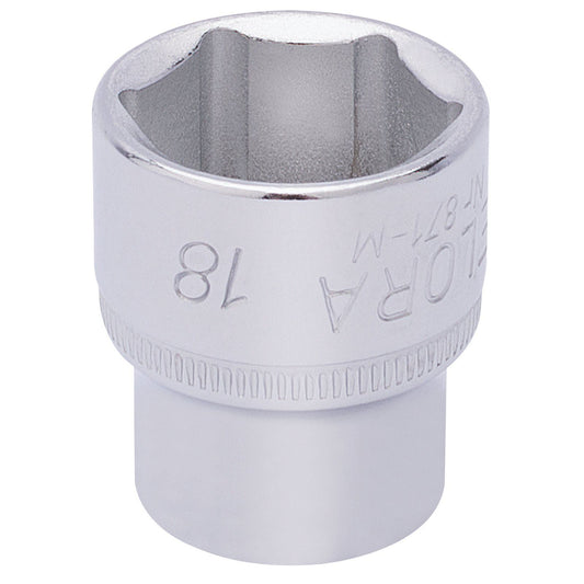 18mm 3/8" Square Drive Elora Hexagon Socket Draper 15235