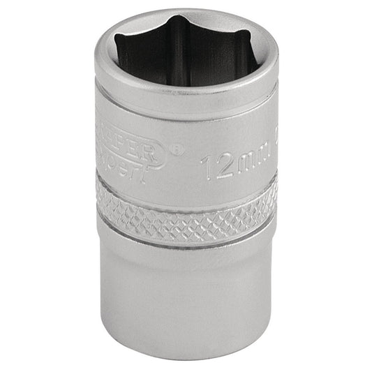 Draper Expert Quality Chrome 3/8" Square Drive 6 Point Metric Socket - 12mm - 16537