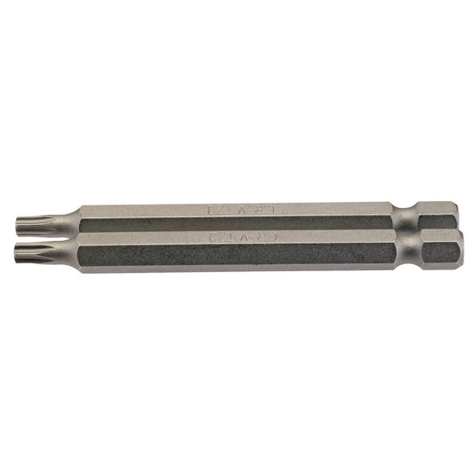 1x Pair of Draper T20 1/4" Hexagonal TX-Star Insert Bit - 75mm Long - 66848