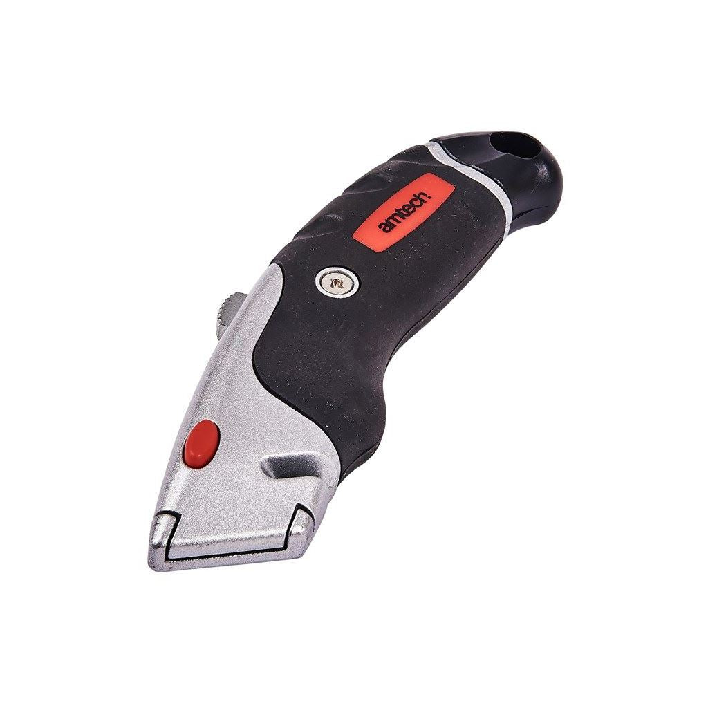 Amtech Retractable Utility Knife - Soft Grip - S0476