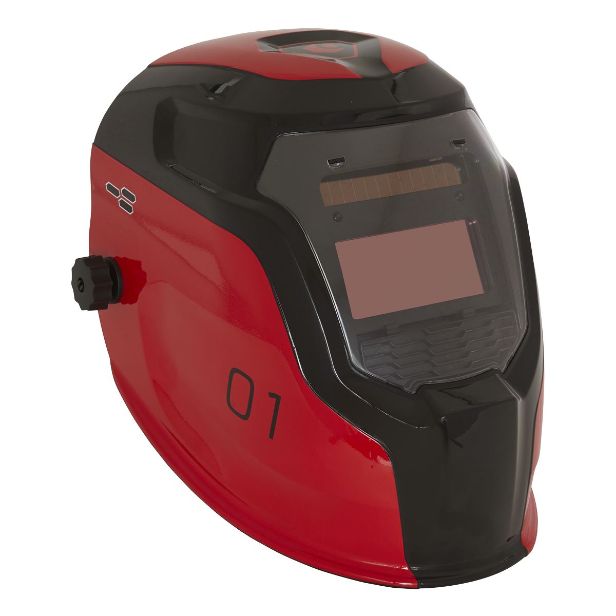 Sealey Welding Helmet Auto Darkening - Shade 9-13 - Red PWH1