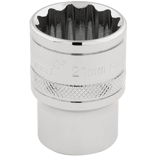 Draper 33290 1/2" Square Drive Hi-Torq 12 Point Socket (21mm)