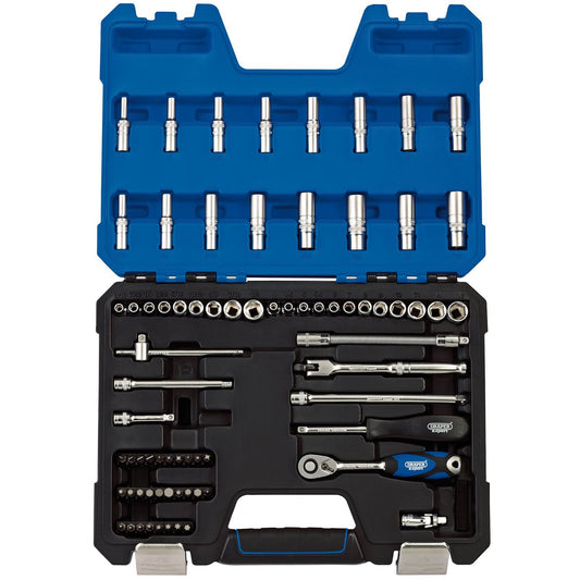 Draper Expert 75 Piece 1/4" Metric AF Standard / Deep SOCKET & BIT SET 16448