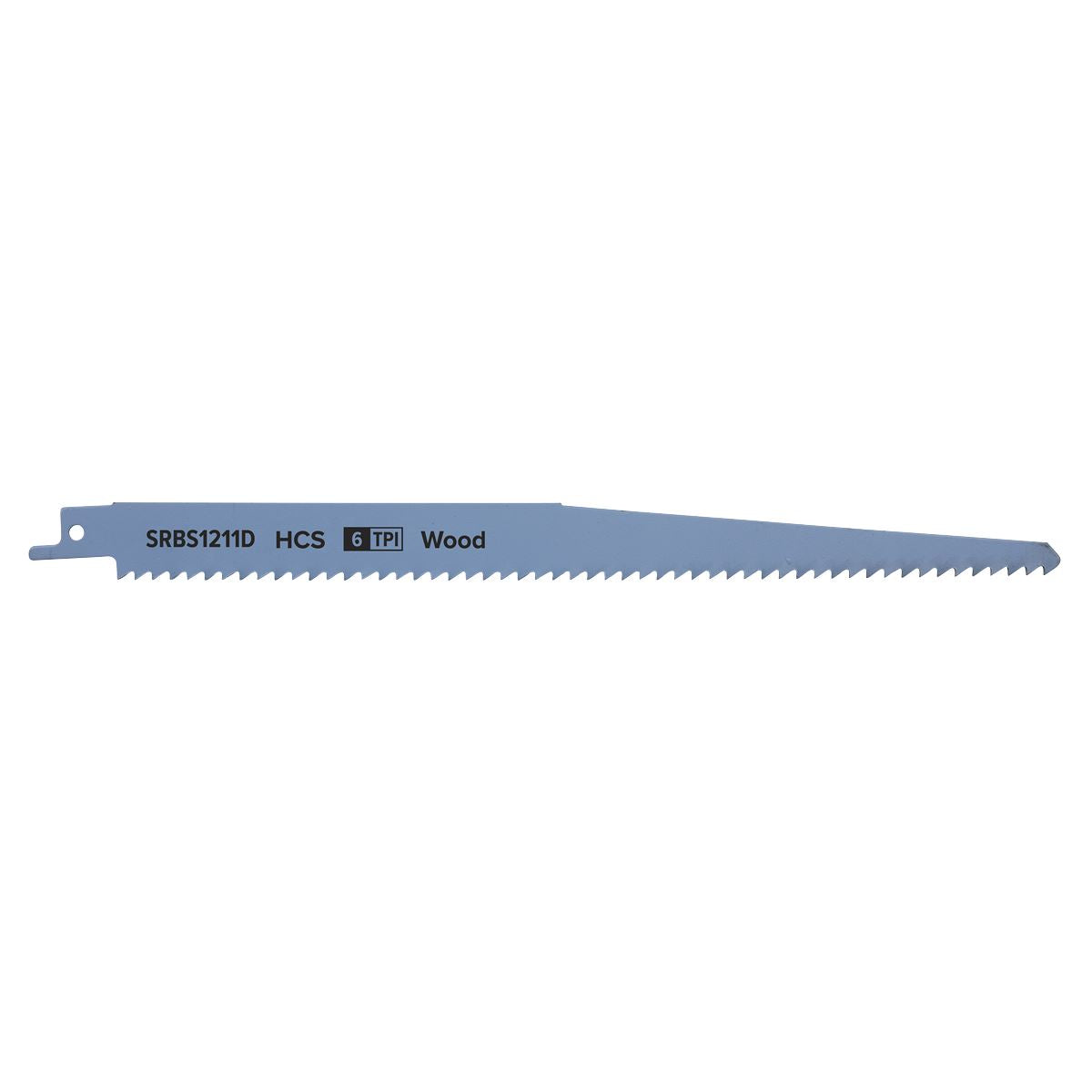 Sealey Reciprocating Saw Blade Clean Wood 250mm 6tpi - Pack of 5 SRBS1211D