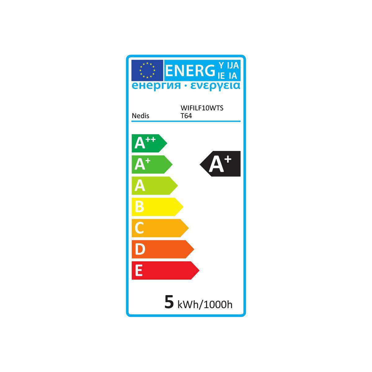 Nedis Wi-Fi Smart LED Filament Bulb E27 ST64 5W 500 lm WIFILF10WTST64