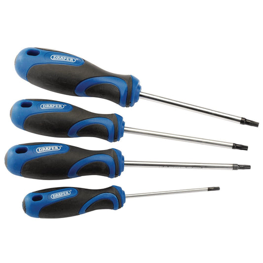 1x 4 Piece Draper Soft Grip TX-Star Screwdriver Set - 36851