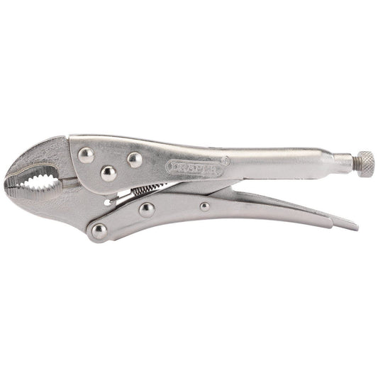 Draper 1x 190mm Curved Jaw Self Grip Pliers Garage Professional Standard Tool - 35368