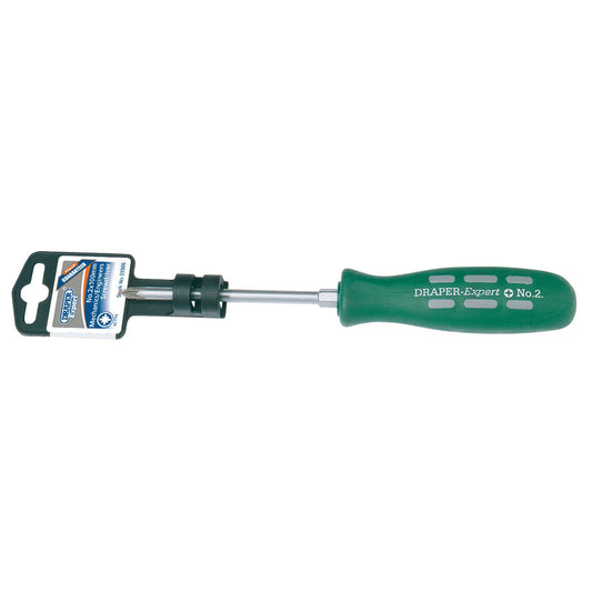 Draper 1x Expert No 2x100mm PZ Type Mechanics Screwdriver Professional Tool - 55506