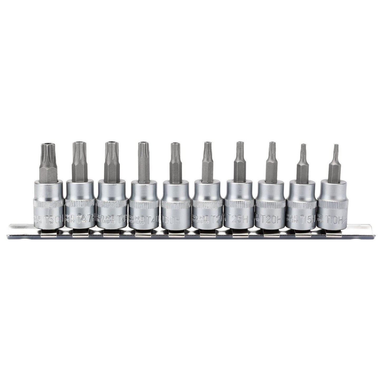 Draper Expert 3/8" Square Drive 48mm Long Tx Star Security Socket Bit Set 10 Pc - 16332