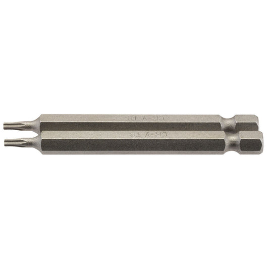 GENUINE Draper T8 1/4" Hex. Draper TX-STAR® Insert Bit 75mm Long x 2 | 66830