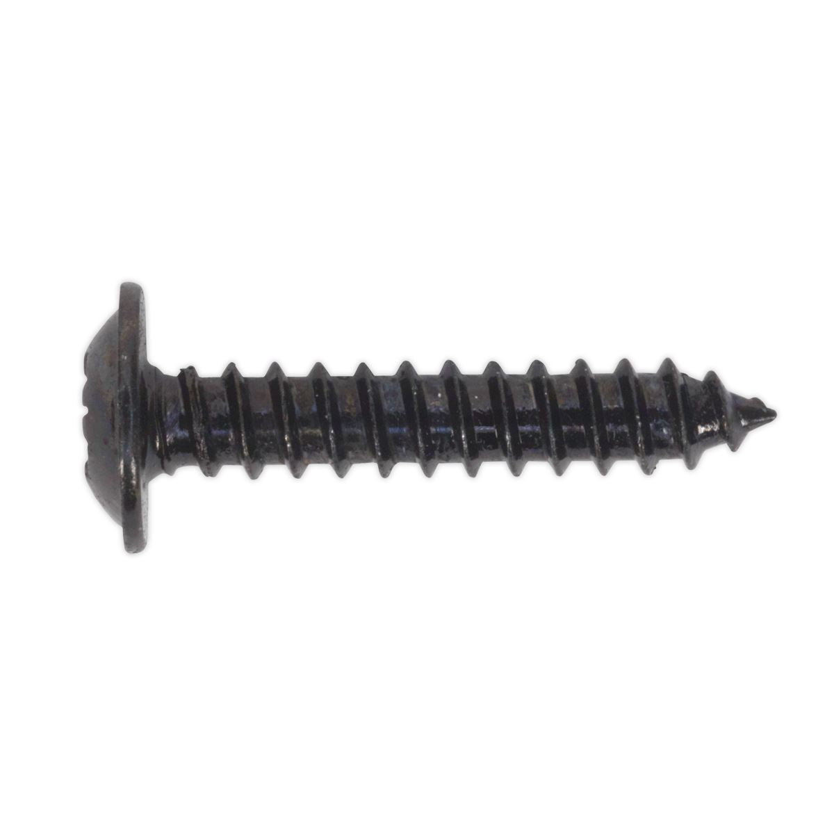 Sealey Self Tapping Screw 3.5 x 19mm Flanged Head Black Pozi Pk 100 BST3519