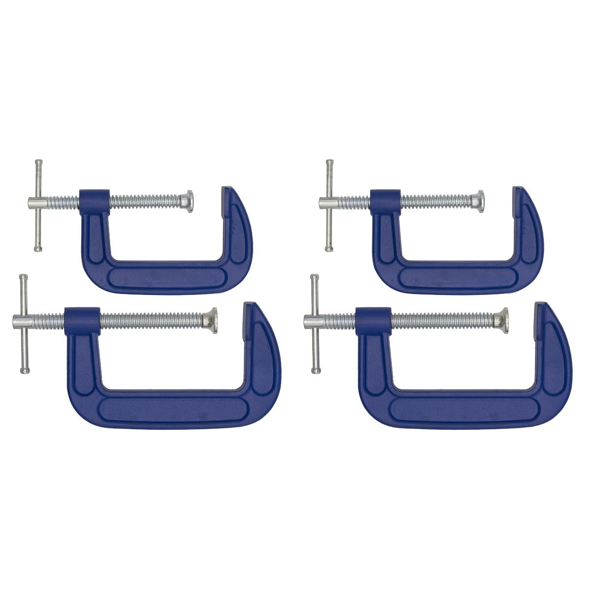 Sealey G-Clamp Set 4pc - 75mm & 100mm AK6003SET