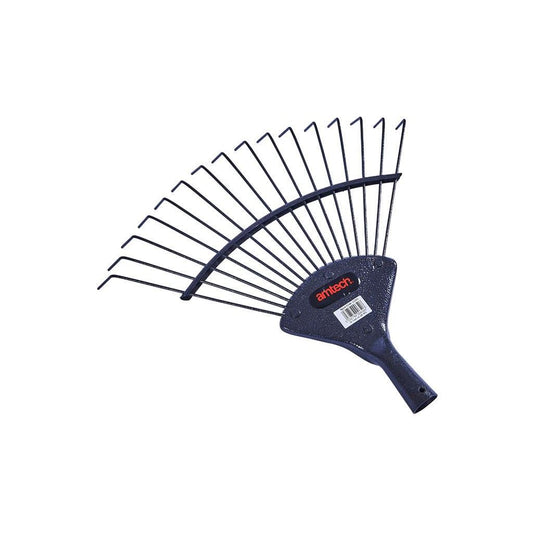 Amtech 16 Tooth Lawn Rake Head Garden Carbon Steel Leaves Leaf Brand 16 - U3300