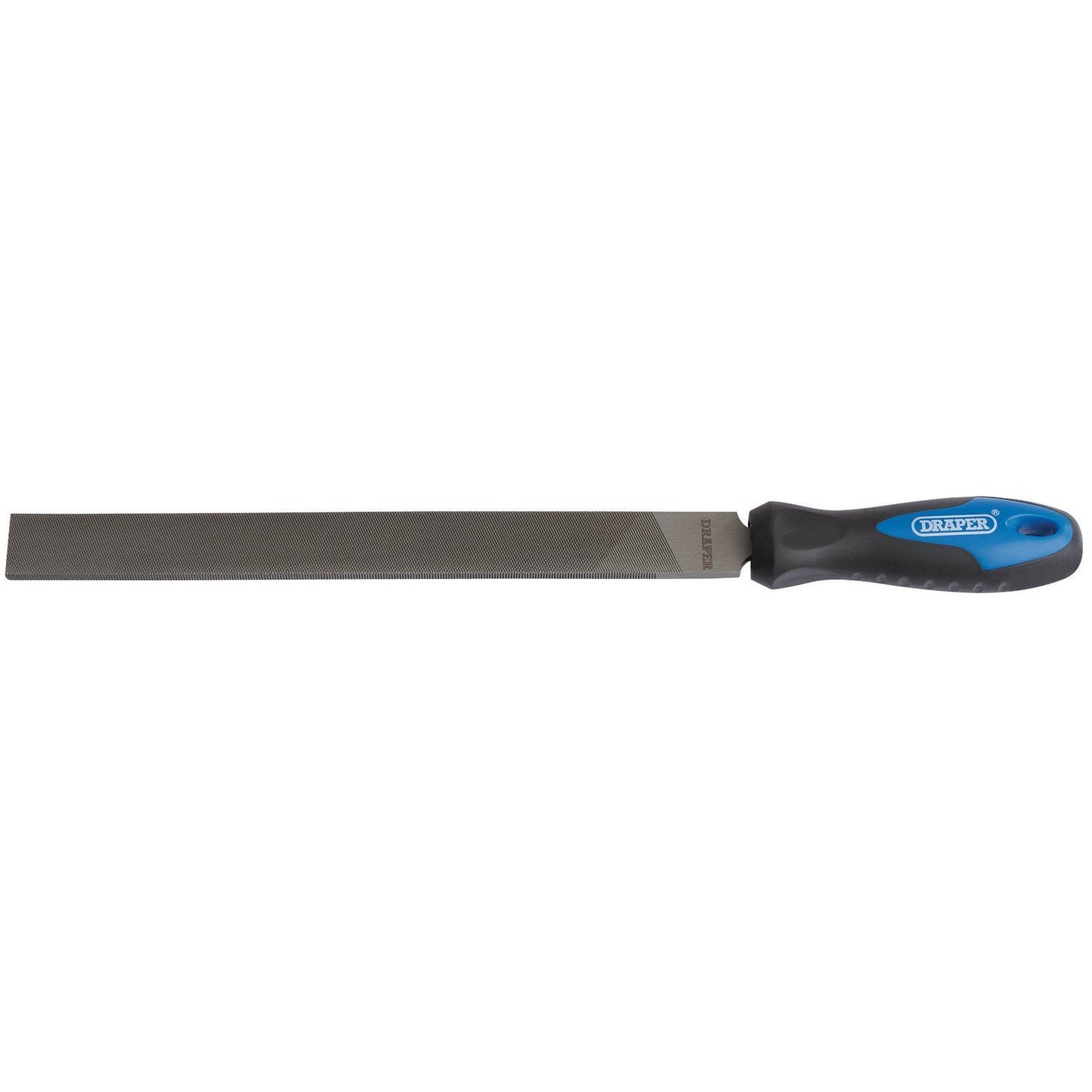 Draper High Carbon Steel Hand File With Soft Grip Handle - 250mm - 00007