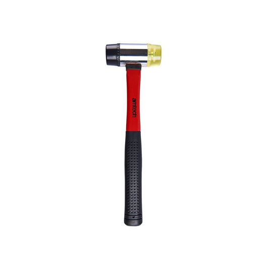 40mm Double Face Hammer Fibreglass Grip Rubber Plastic Head Mallet Autobody - A1450FG