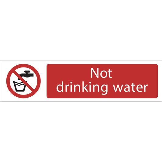 Genuine Draper 'Not Drinking Water' Prohibition Sign | 73160