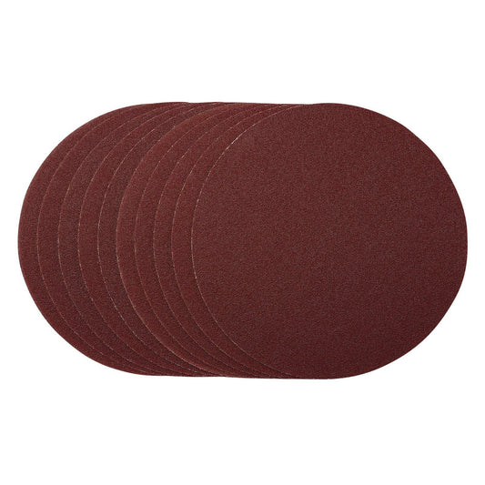 Draper Sanding Discs, 180mm, Hook & Loop, 80 Grit, (Pack of 10) SDHAL180 - 55204