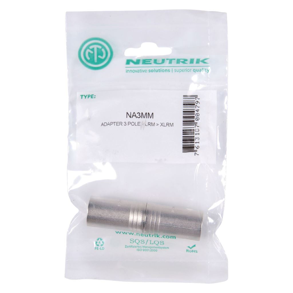 Neutrik XLR NA3mm adapter - NTR-NA3MM