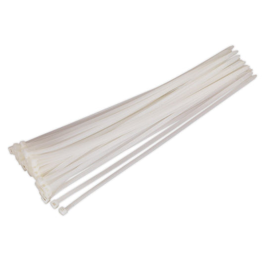 Sealey Cable Tie 450 x 7.6mm White Pack of 50 CT45076P50W