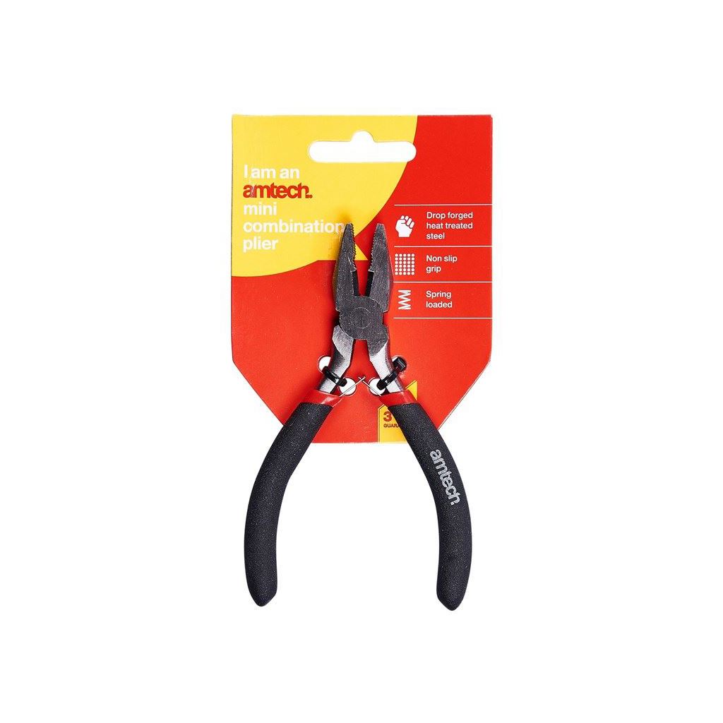 Amtech Mini Spring Loaded Combination Pliers Jewellery Craft Wire Cutting Tool - B3195