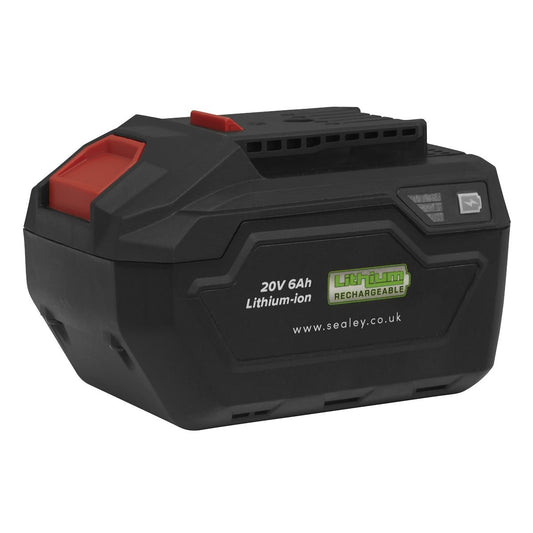 Sealey Power Tool Battery 20V 6Ah Lithium-ion for SV20 Series CP20VBP6