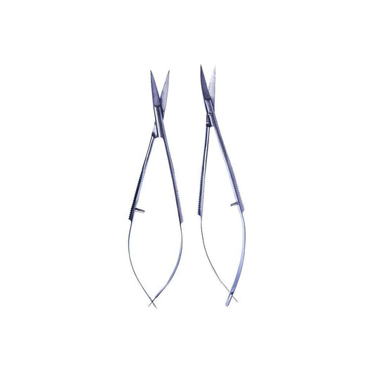 Curved+ Straight Micro Scissors Spring Action Craft Work Jewellery Diy Repair - R0272