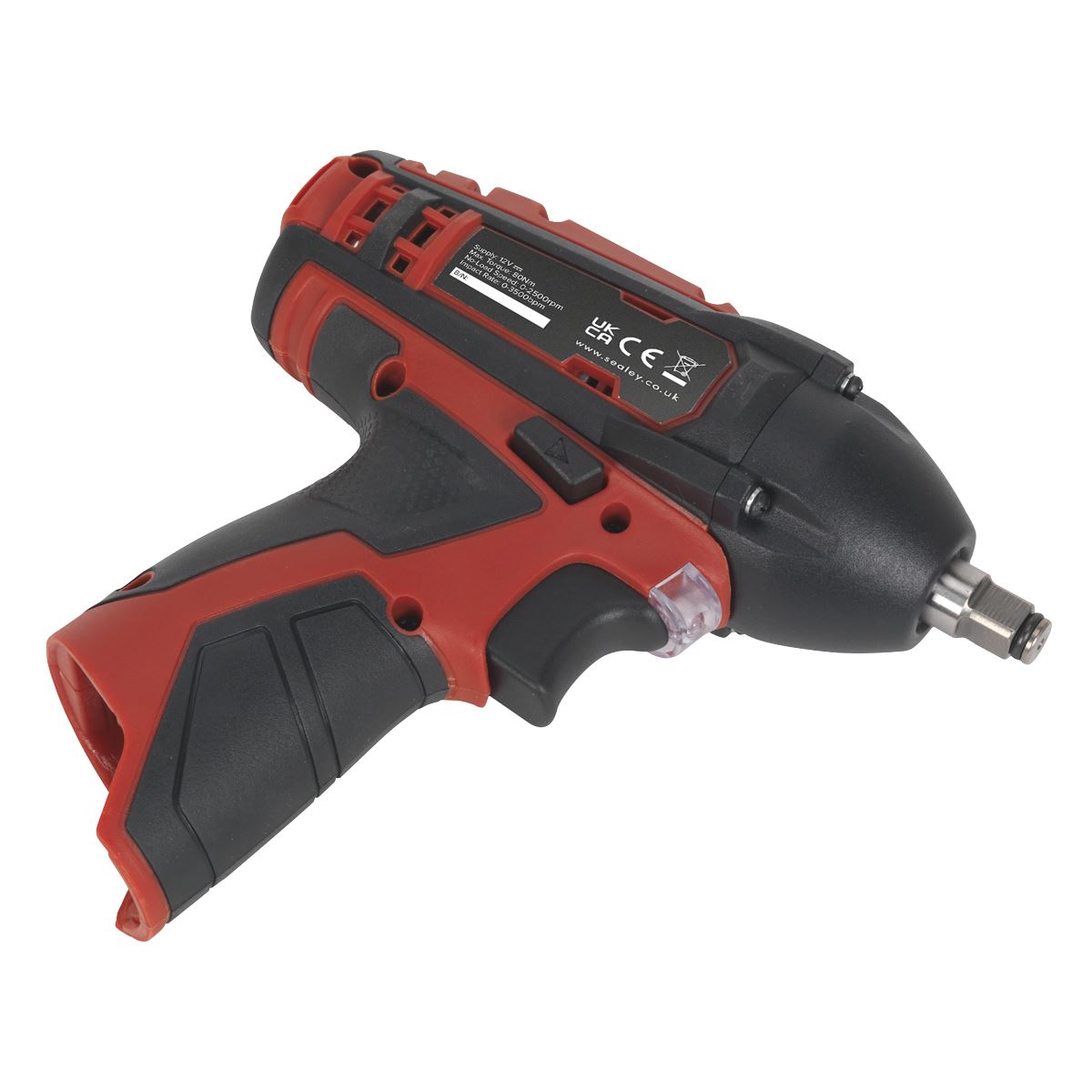 Sealey Cordless Impact Wrench 3/8"Sq Dr 80Nm 12V Li-ion - Body Only CP1204