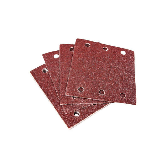 Punched Hook & Loop Sanding Square Sheet Multi Surface 110mm Pack Of 10 P60 Grit - V4040