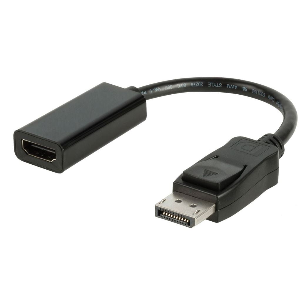 Glaxio DisplayPort adapter cable DisplayPort male to HDMI input 0.20m black - CCGB37150BK02