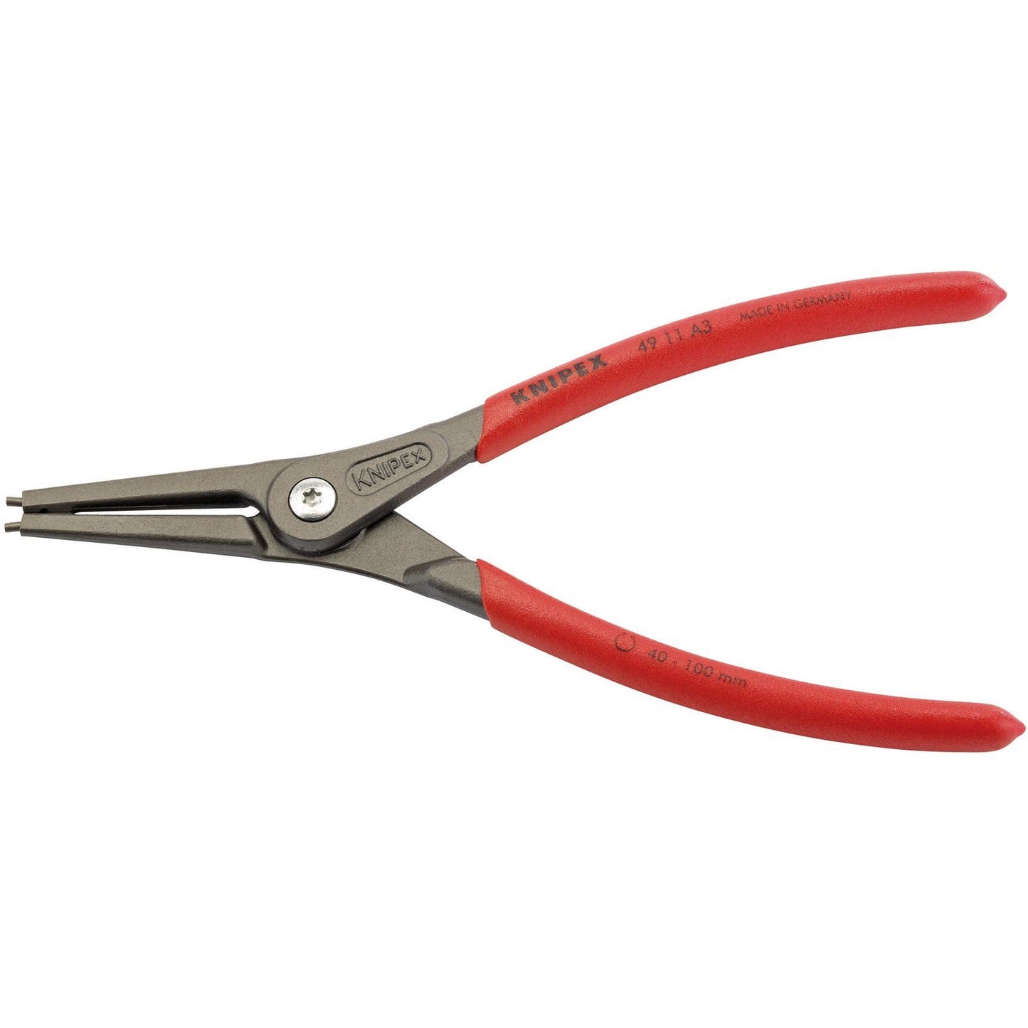 Knipex 75091 225mm External Straight Tip Circlip Pliers 40 - 100mm Capacity